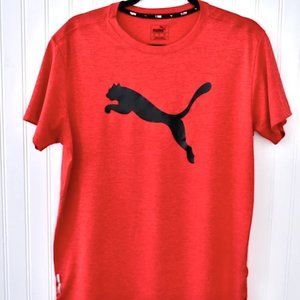 PUMA Logo Red Crew-Neck T-Shirt size Medium
